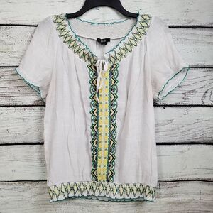 AGB Large White Blouse